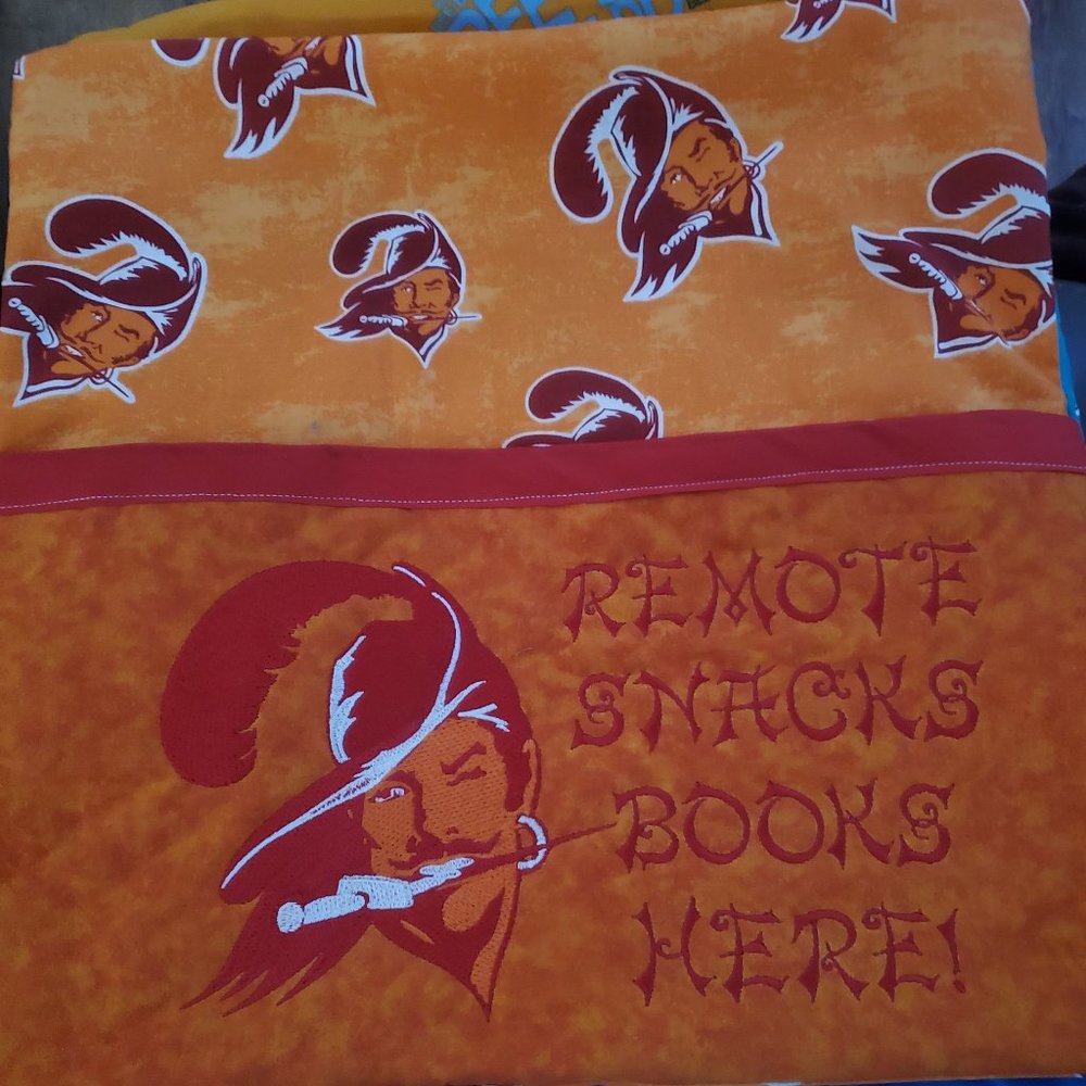 Tampa Bay Buccaneers Old School Reading Book Pocket Pillow 16"x16"